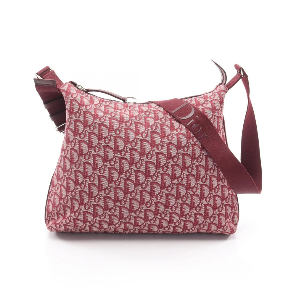 CHRISTIAN DIOR Red Leather Trotter Shoulder Bag - Picture 1 of 9